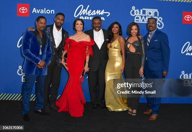 Darrin Dewitt Henson, Michael Jai White, Valarie Pettiford, Ernie Hudson, Javicia Leslie, KJ Smith and Clifton Powell of 'The Family Business' attend...