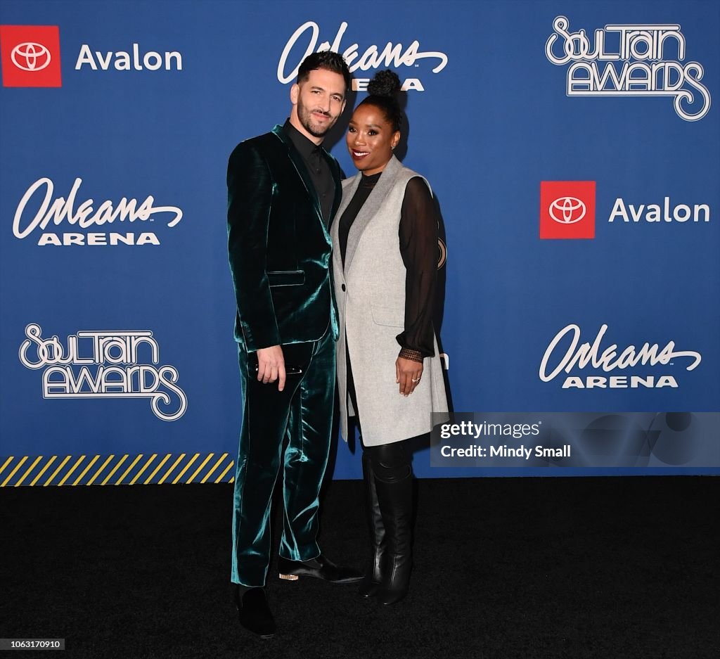 Jon B. and Danette Jackson attend the 2018 Soul Train Awards at the