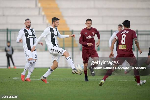Juventus player Simone Emmanuello during the Serie C match between Juventus U23 and Pontedera at on November 18, 2018 in Alessandria, Italy.