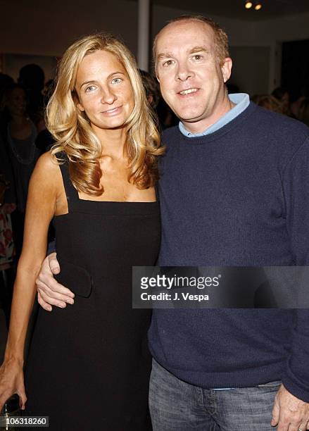 Holly Wiersma and Cassian Elwes during Damian Elwes "Inside Picasso's Studio" Art Exhibition at M+B in West Hollywood, California, United States.