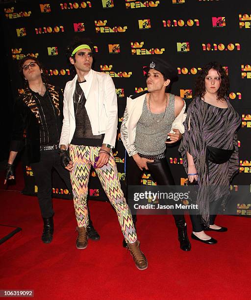 Musicians Azafata arrives at the Los Premios MTV Latin America 2007 at the Palacio de los Deportes on October 18, 2007 in Mexico City, Mexico.