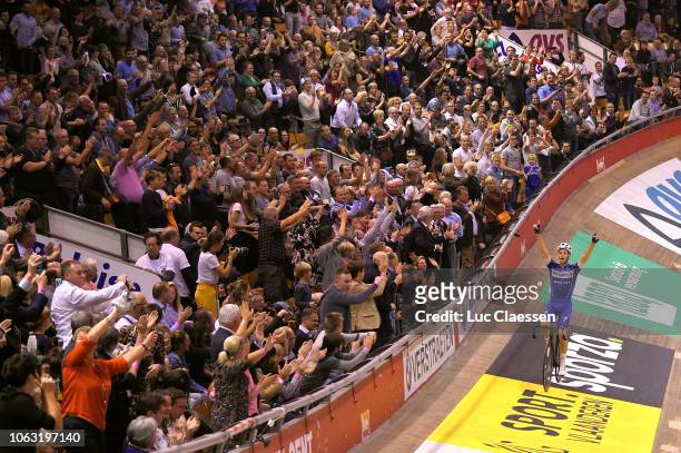 Arrival / Iljo Keisse of Belgium and Team Quick-Step Floors / Celebration / during the 78th 6 Days Gent 2018 - Day 6 / Track / Kuipke Track Velodrome...