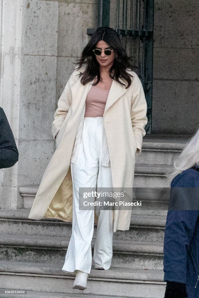 Celebrity Sightings In Paris - November 18, 2018