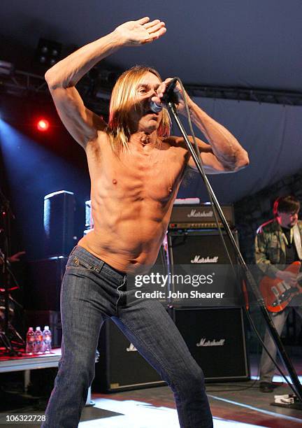 Iggy Pop and Ron Asheton of The Stooges during 21st Annual SXSW Film and Music Festival - The Stooges at Stubbs at Stubb's in Austin, Texas, United...