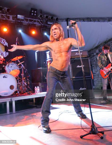 Iggy Pop and Ron Asheton of The Stooges during 21st Annual SXSW Film and Music Festival - The Stooges at Stubbs at Stubb's in Austin, Texas, United...