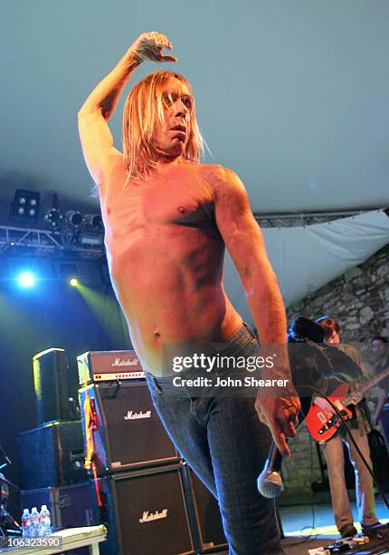 Iggy Pop and Ron Asheton of The Stooges during 21st Annual SXSW Film and Music Festival - The Stooges at Stubbs at Stubb's in Austin, Texas, United...