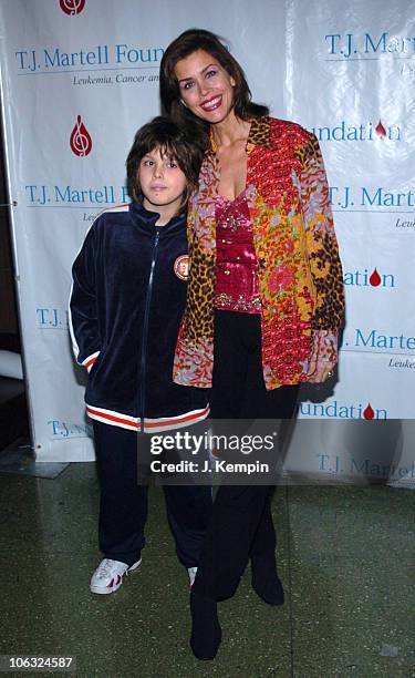 Debbie Dickinson and son Evan during TJ Martell Foundation Seventh Annual Kids Day at Roseland Ballroom in New York City, New York, United States.
