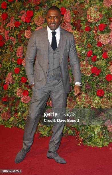Idris Elba arrives at The 64th Evening Standard Theatre Awards at the Theatre Royal, Drury Lane, on November 18, 2018 in London, England.