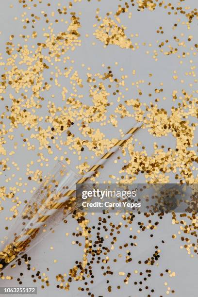 party confetti golden background - silver disco ball stock pictures, royalty-free photos & images