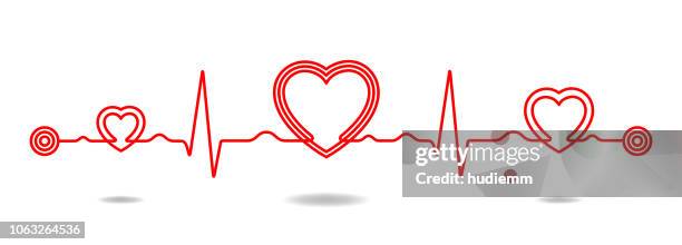 ilustraciones, imágenes clip art, dibujos animados e iconos de stock de patrón de vector electrocardiograma y corazón (concepto de salud) - reanimación cardiopulmonar