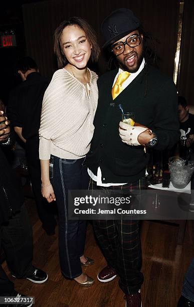 Naima Mora and Coltrane during Wendy Straker's "Men at Work" Book Launch Party Hosted by Club Marquee at Marquee in New York City, New York, United...