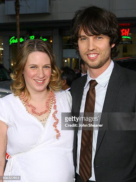 Jon Heder and his wife Kirsten during "Blades of Glory" Los Angeles Premiere - Red Carpet at Mann's Chinese Theater in Hollywood, California, United...