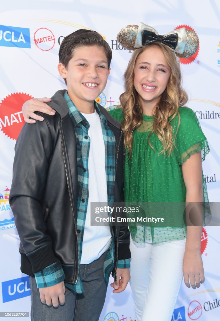 Jackson Dollinger and Ava Kolker attend the UCLA Mattel Children's