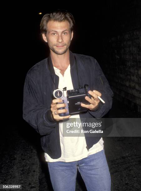 Christian Slater during World Premiere of "Malice" - September 29, 1993 at Academy Theater in Beverly Hills, California, United States.