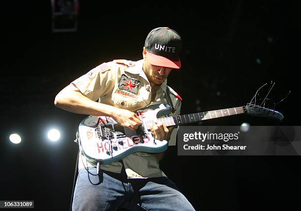 Tom Morello of Rage Against The Machine during 2007 Coachella Valley Music and Arts Festival - Day 3 at Empire Polo Field in Indio, California,...