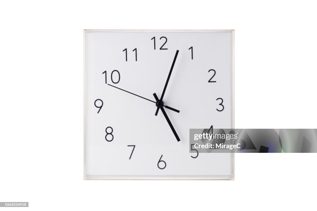 Wall Clock on White