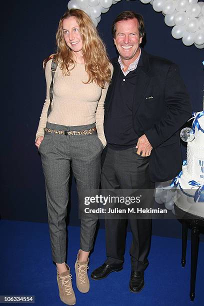 Hubert Auriol and his daughter attend the 'Mamma Mia !' Paris premiere at Theatre Mogador on October 28, 2010 in Paris, France.