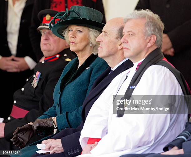 Camilla Duchess of Cornwall visits the Battle of Britain National Memorial to The Few where she unveils a bust of Air Chief Marshal Sir Keith Park on...