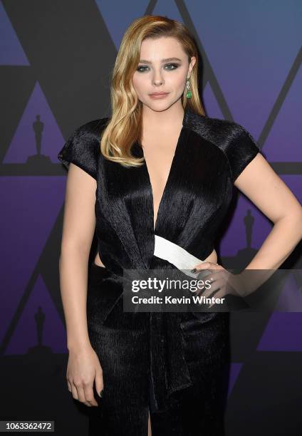 Chloe Grace Moretz attends the Academy of Motion Picture Arts and Sciences' 10th annual Governors Awards at The Ray Dolby Ballroom at Hollywood &...