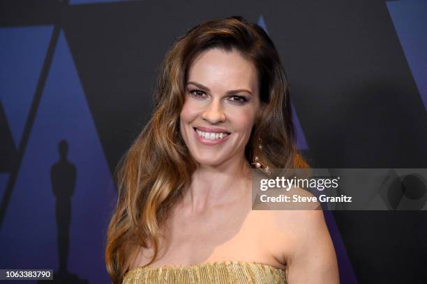 Hilary Swank attends the Academy of Motion Picture Arts and Sciences' 10th annual Governors Awards at The Ray Dolby Ballroom at Hollywood & Highland...