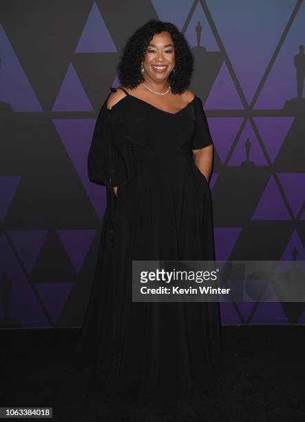 Shonda Rhimes attends the Academy of Motion Picture Arts and Sciences' 10th annual Governors Awards at The Ray Dolby Ballroom at Hollywood & Highland...