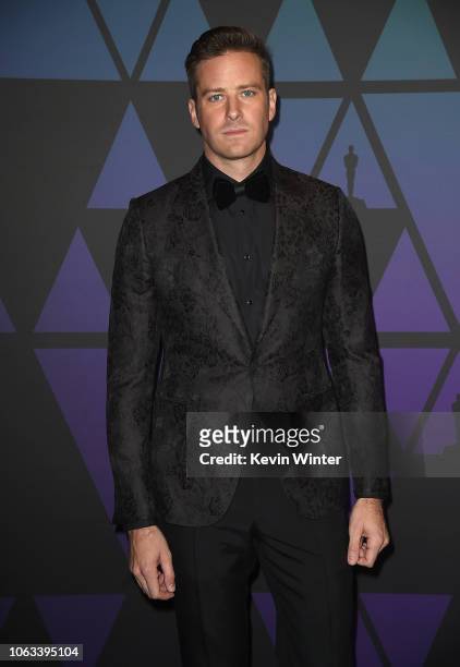 Armie Hammer attends the Academy of Motion Picture Arts and Sciences' 10th annual Governors Awards at The Ray Dolby Ballroom at Hollywood & Highland...