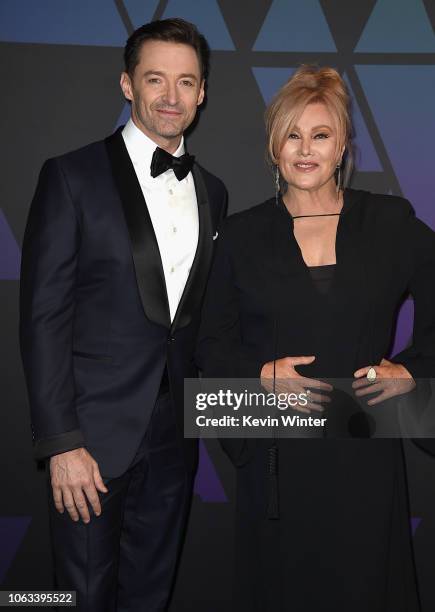 Hugh Jackman and Deborra-lee Furness attend the Academy of Motion Picture Arts and Sciences' 10th annual Governors Awards at The Ray Dolby Ballroom...