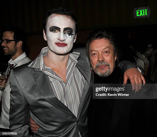 Actors Julian McMahon and Tim Curry attend the The Rocky Horror Picture Show 35th anniversary after party to benefit The Painted Turtle at The...