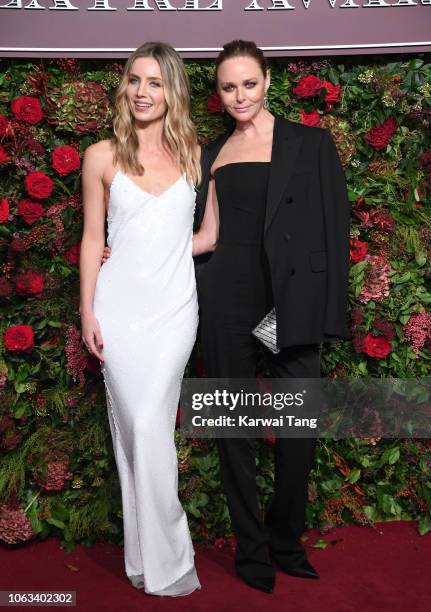 Annabelle Wallis and Stella McCartney attend the Evening Standard Theatre Awards 2018 at Theatre Royal Drury Lane on November 18, 2018 in London,...