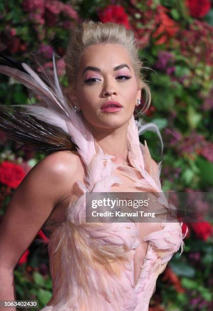 Rita Ora attends the Evening Standard Theatre Awards 2018 at Theatre Royal Drury Lane on November 18, 2018 in London, England.