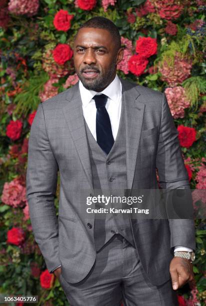 Idris Elba attends the Evening Standard Theatre Awards 2018 at Theatre Royal Drury Lane on November 18, 2018 in London, England.