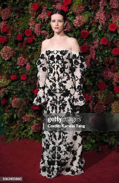 Claire Foy attends the Evening Standard Theatre Awards 2018 at Theatre Royal Drury Lane on November 18, 2018 in London, England.