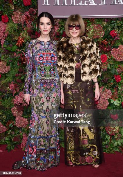 Bee Shaffer and Anna Wintour attend the Evening Standard Theatre Awards 2018 at Theatre Royal Drury Lane on November 18, 2018 in London, England.