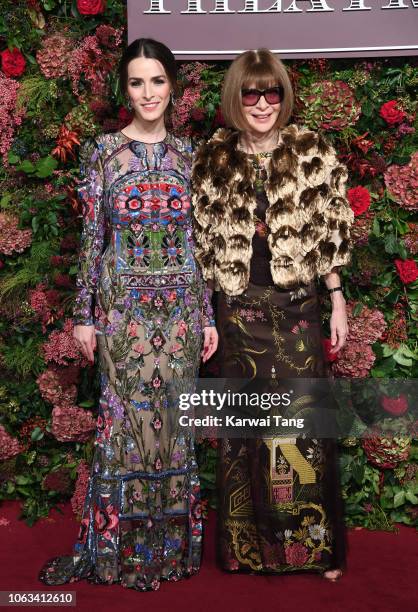 Bee Shaffer and Anna Wintour attend the Evening Standard Theatre Awards 2018 at Theatre Royal Drury Lane on November 18, 2018 in London, England.