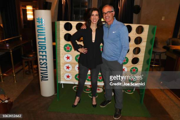 Aline Brosh McKenna and David Frankel attend the Heineken Green Room during Vulture Festival Presented by AT&T at Hollywood Roosevelt Hotel on...