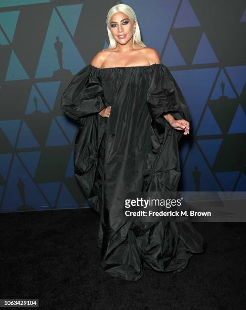 Lady Gaga attends the Academy of Motion Picture Arts and Sciences' 10th Annual Governors Awards at The Ray Dolby Ballroom at Hollywood & Highland...