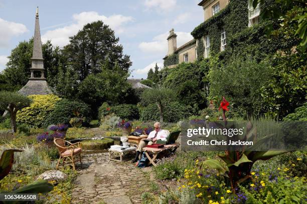 Prince Charles, Prince of Wales works in the Gardens of Highgrove House on July 19, 2018 in Tetbury, United Kingdom.
