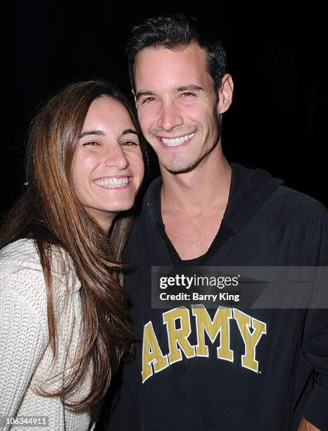 Personality Frank Meli and his sister attend Knott's Scary Farm Halloween Haunt held at Knott's Berry Farm on October 28, 2010 in Buena Park,...