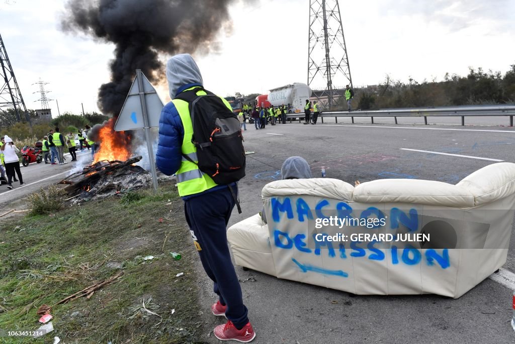 FRANCE-ECONOMY-POLITICS-TRANSPORT-GAS-DEMO