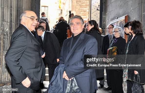 Montserrat Caballe's son Bernabe Marti jr attends the funeral for the ...