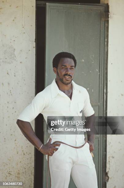 England batsman Roland Butcher pictured during the 1981 England cricket tour of the West Indies in February 1981.