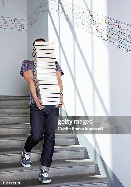 university, stairs,stack of books, balance - viele gegenstände stock-fotos und bilder