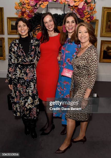 Jasmine Hemsley, Brita Fernandez Schmidt and Maria Kastani attend the #SheInspiresMe Auction In Support Of Women For Women International at Sotheby's...