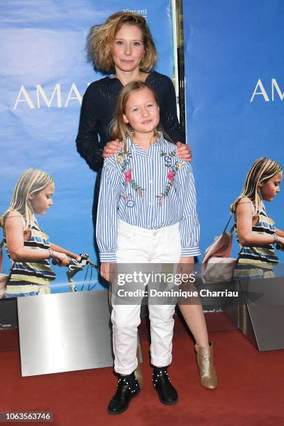 Ophelia Kolb and Isaure Multrier attend "Amanda" Paris Premiere at UGC Cine Cite des Halles on November 19, 2018 in Paris, France.