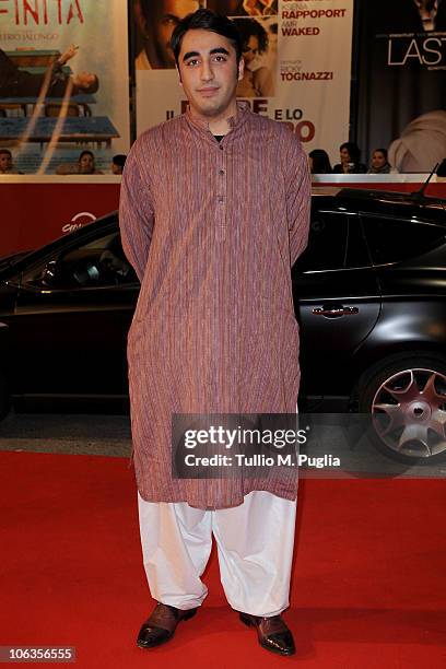 Bilawal Bhutto Zardari attends the 'Burke & Hare' premiere during the 5th Rome International Film Festival on October 29, 2010 in Rome, Italy.