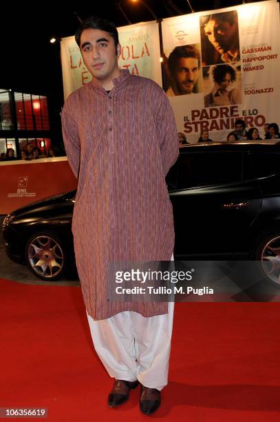 Bilawal Bhutto Zardari attends the 'Burke & Hare' premiere during the 5th Rome International Film Festival on October 29, 2010 in Rome, Italy.