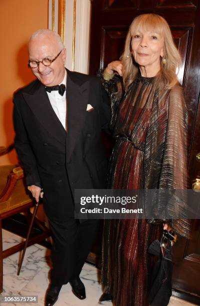 Manolo Blahnik and Penelope Tree attend the Walpole British Luxury Awards 2018 at The Dorchester on November 19, 2018 in London, England.