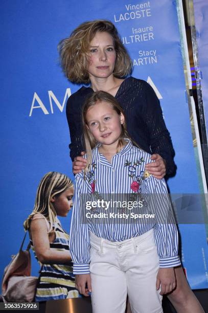 Ophelia Kolb and Isaure Multrier attend the 'Amanda' Paris Premiere at UGC Cine Cite des Halles on November 19, 2018 in Paris, France.