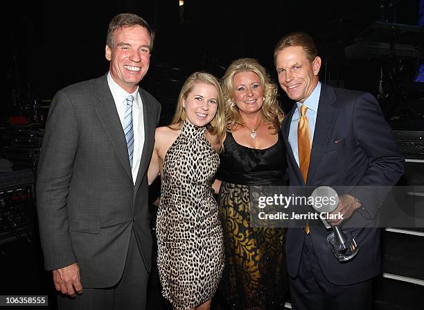 Viriginia Senator Mark Warner, Bailey Ramsey, Norma Ramsey and Russ Ramsey attend the We Are Family Foundation 8th Annual Celebration Gala at...