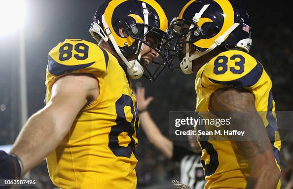 Josh Reynolds Rams Josh Reynolds of the Los Angeles Rams celebrates his touchdown with ...
